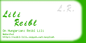 lili reibl business card